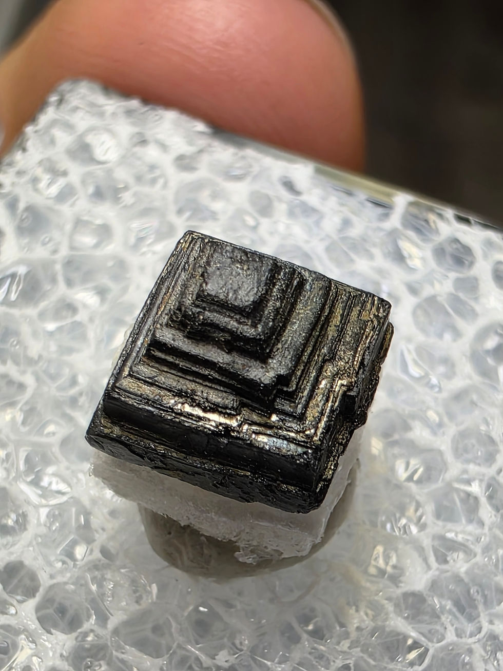 Thumbnail: Very Unique Ziggurat Style Thorianite Crystal from Amboasary Sud, Madagascar