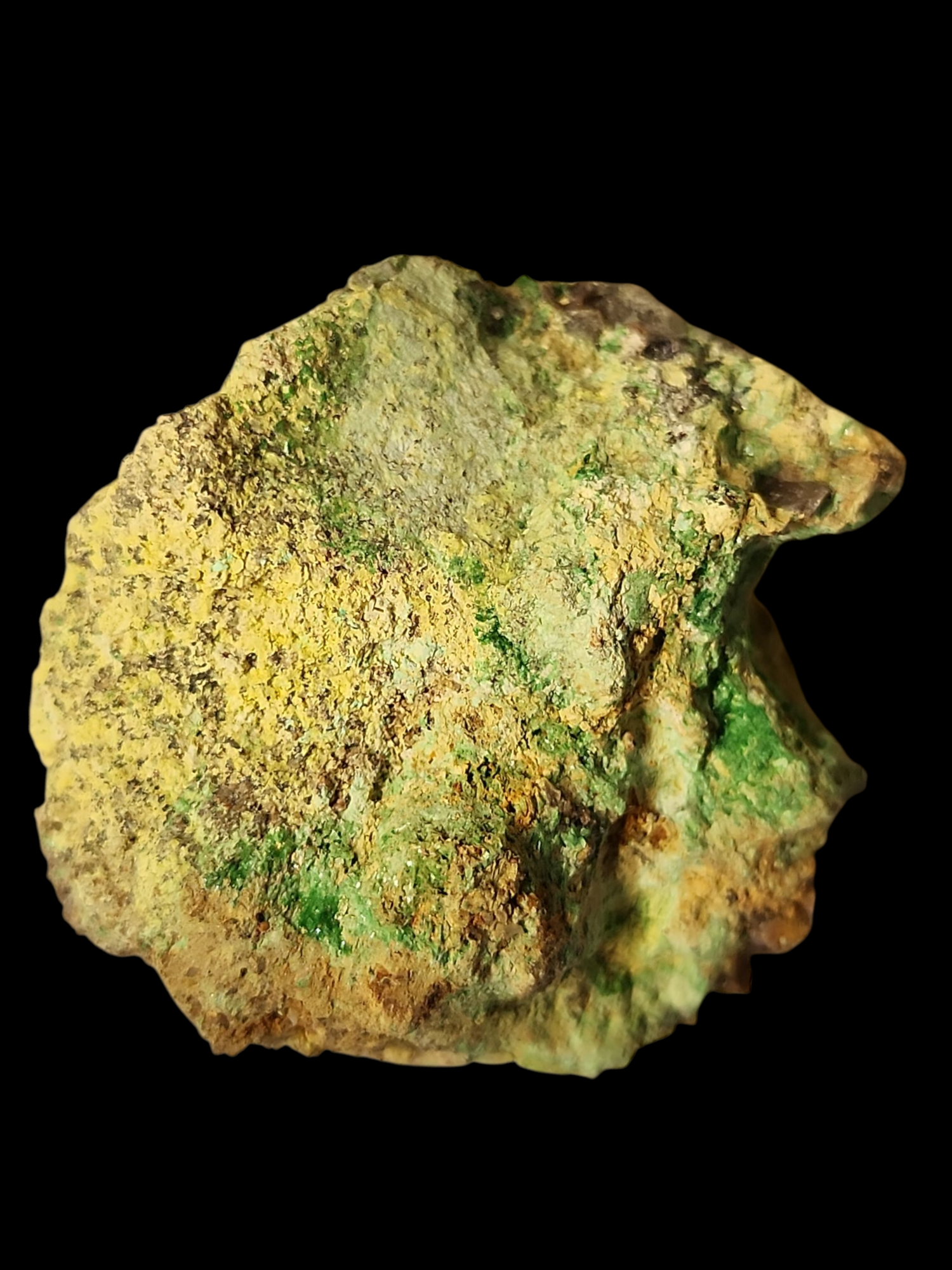 Torbernite and Secondaries from Mēdvēdin, Czechia 100,000 cpm
