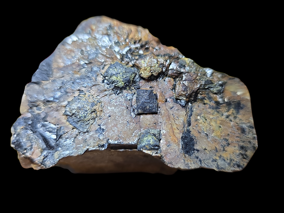 Thumbnail: Multitude of Uraninite Crystals in Matrix from Agder, Norway