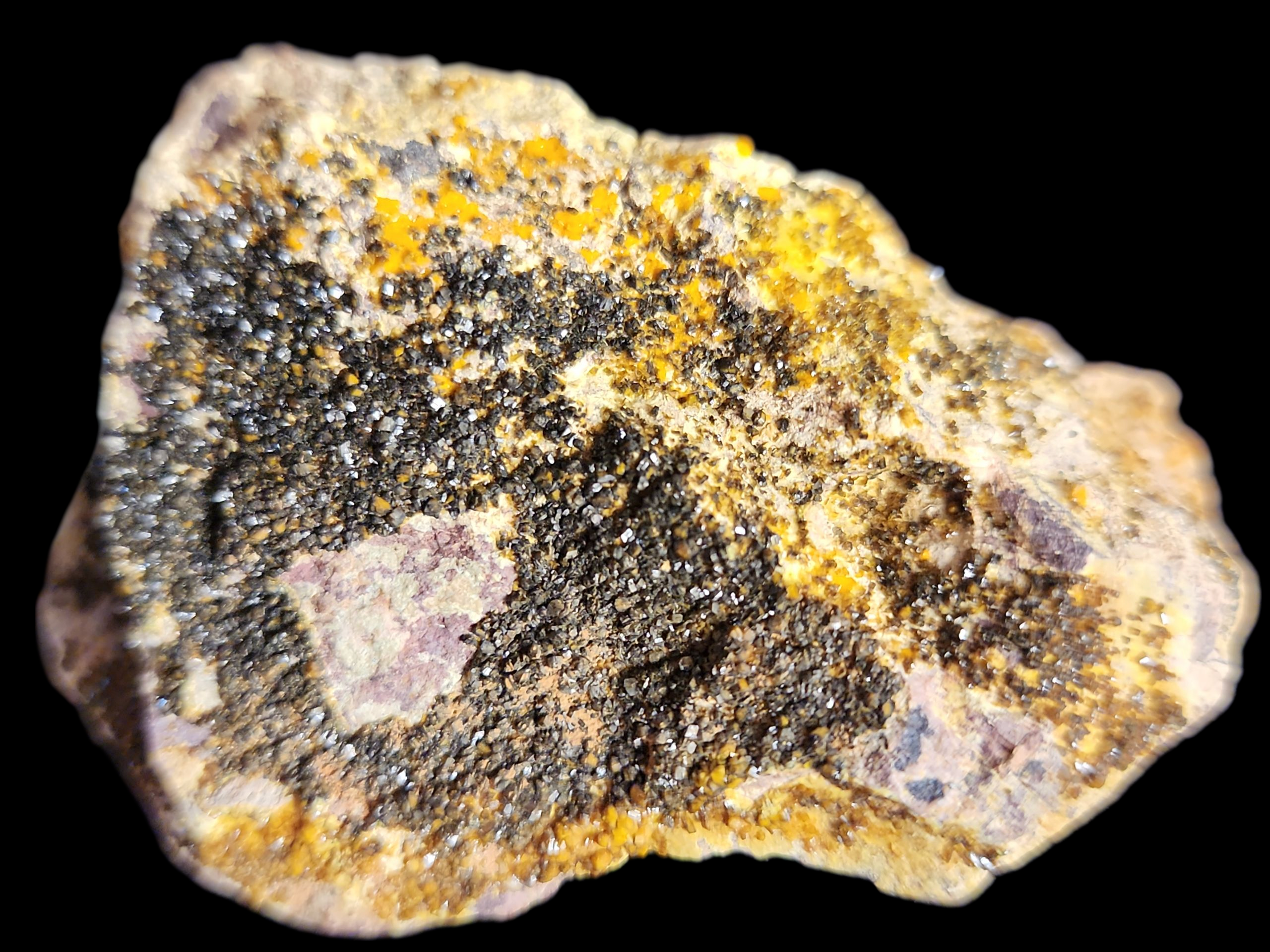RARE! Swamboite (Nd) from Type Locality Swambo Hill with Soddyite 370,000 cpm 