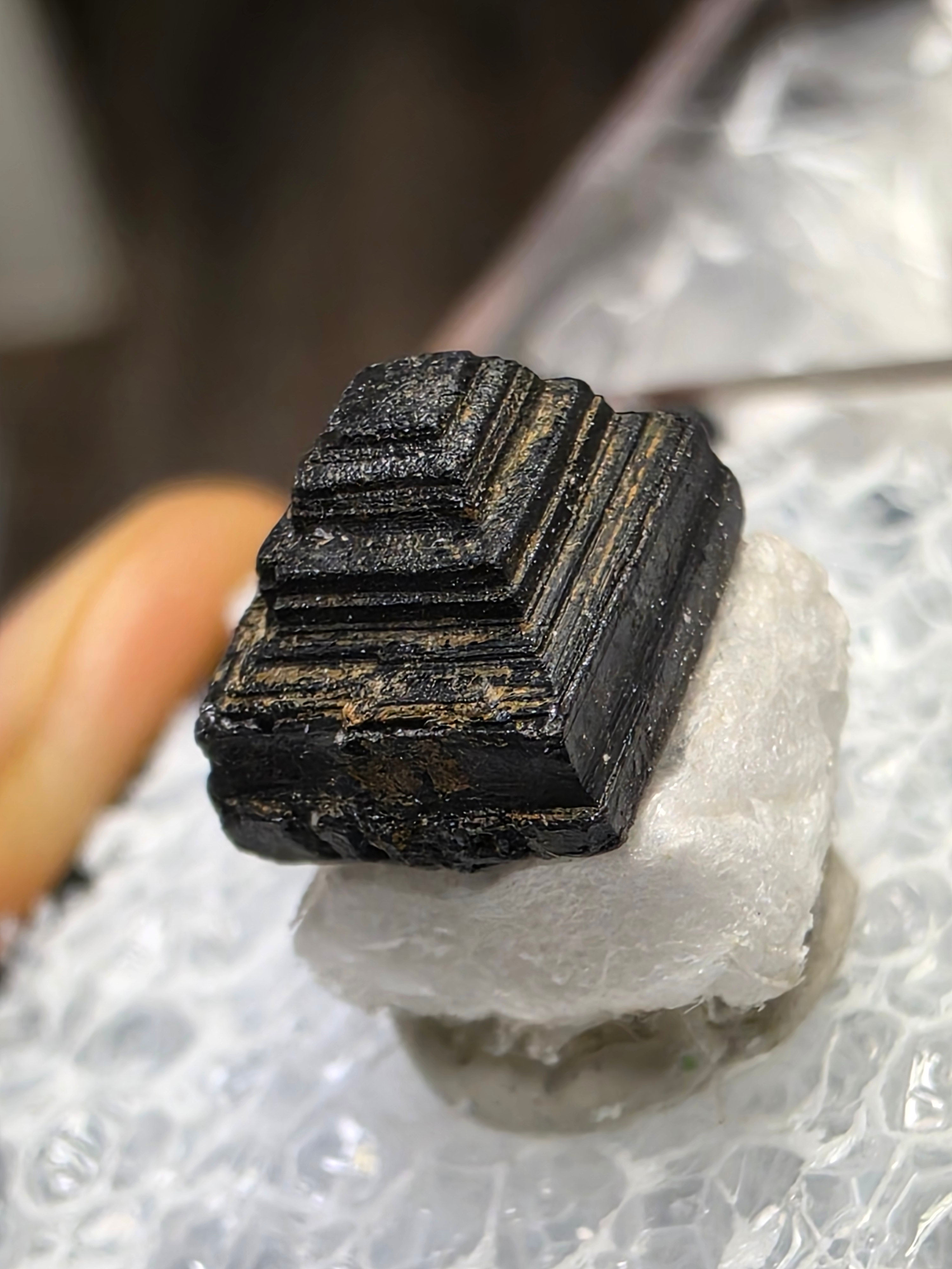 Very Unique Ziggurat Style Thorianite Crystal from Amboasary Sud, Madagascar