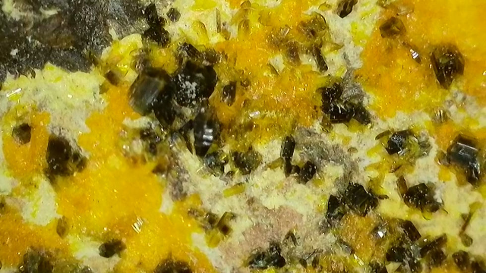 Thumbnail: RARE! Swamboite (Nd) from Type Locality Swambo Hill with Soddyite 370,000 cpm 