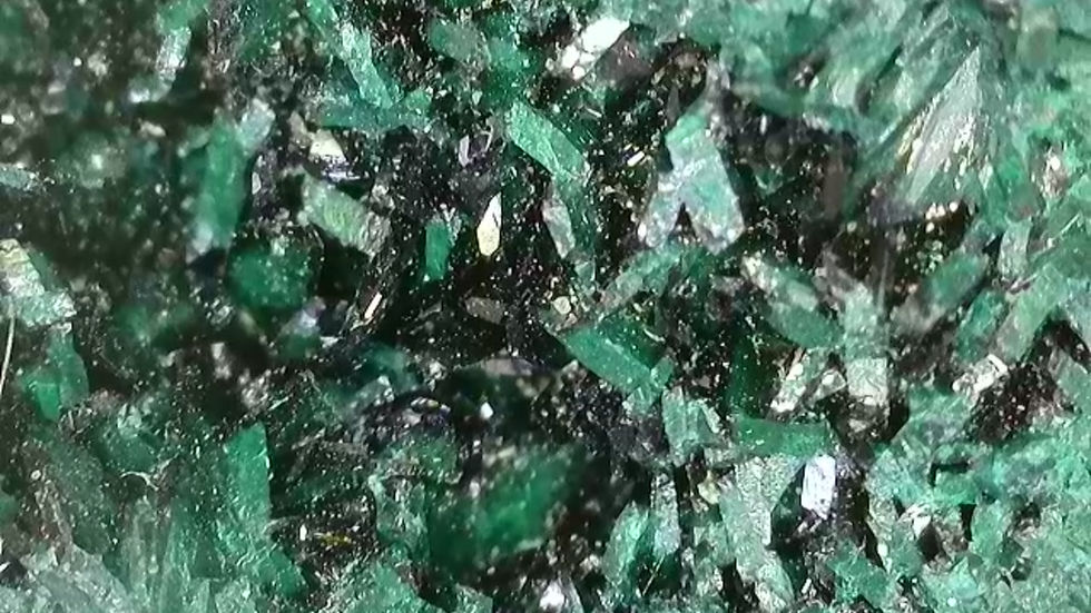 Thumbnail: 500,000 cpm Large Vandenbrandeite, Cuprosklodowskite, Kasolite from Musonoi Mine