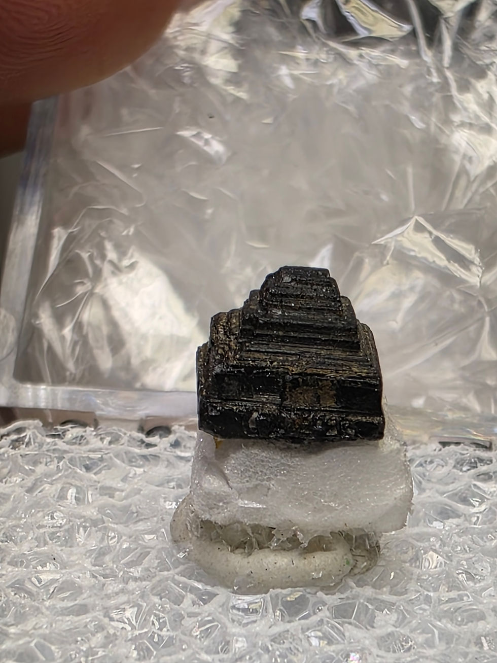 Thumbnail: Very Unique Ziggurat Style Thorianite Crystal from Amboasary Sud, Madagascar