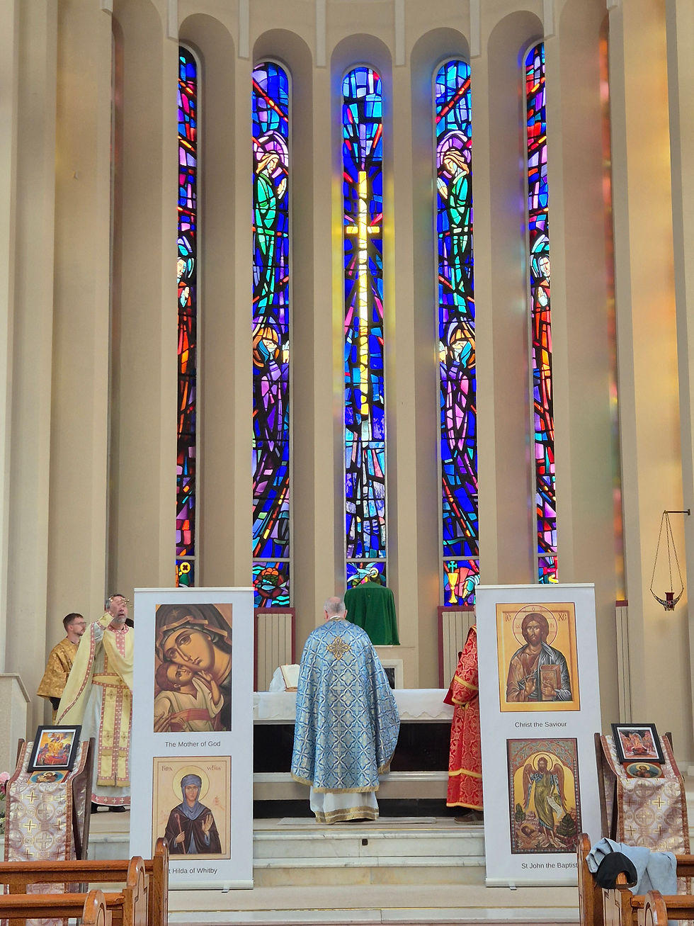 St Malachy's Church, Halifax: Fr Gregory presiding at the Divine Liturgy for the Orthodox Community of St Hilda of Whitby