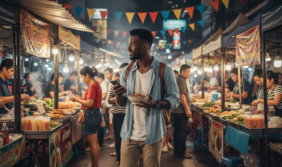 



Street market in Bangkok with vibrant stalls

