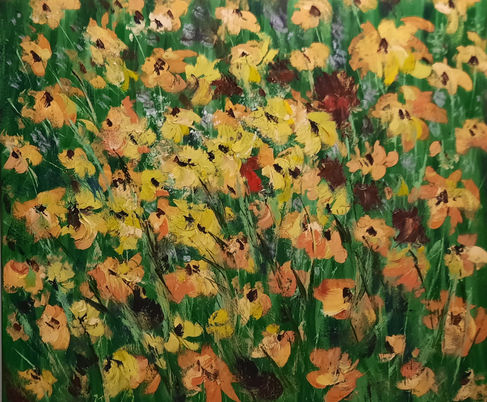 Blumenwiese in Gelb
