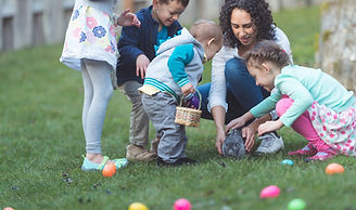 Egg hunt activity at Lickleyhead Castle in Scotland