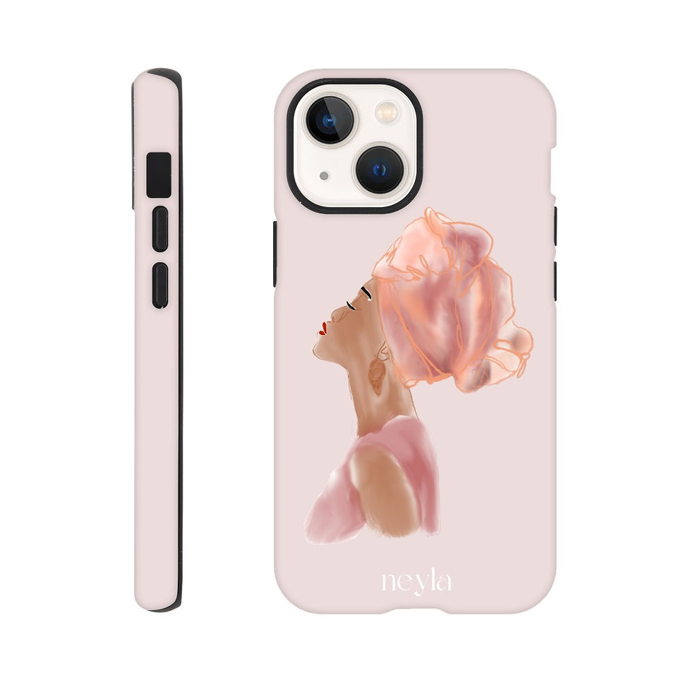 Miniatura: Blush Beauty Artistry Case - Elegante rosa con disegno artistico