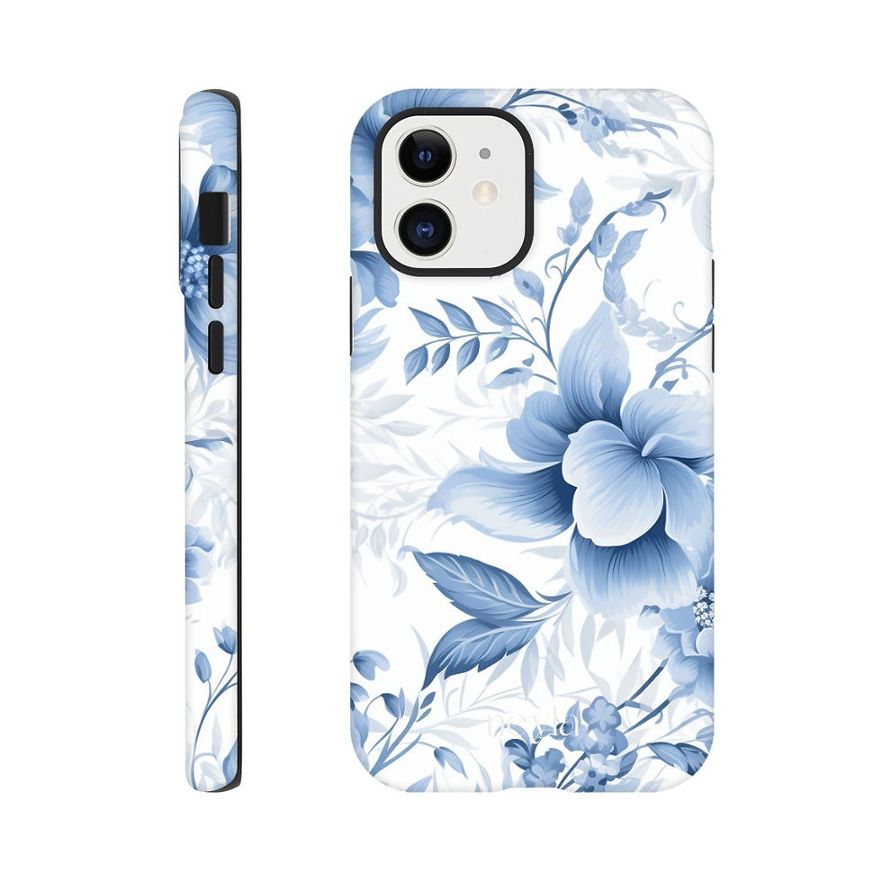 Miniatura: Sea of Flowers - custodia morbida per telefono blu