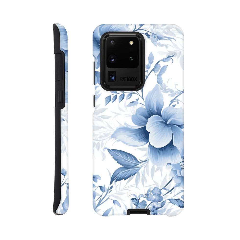 Miniatura: Sea of Flowers - custodia morbida per telefono blu