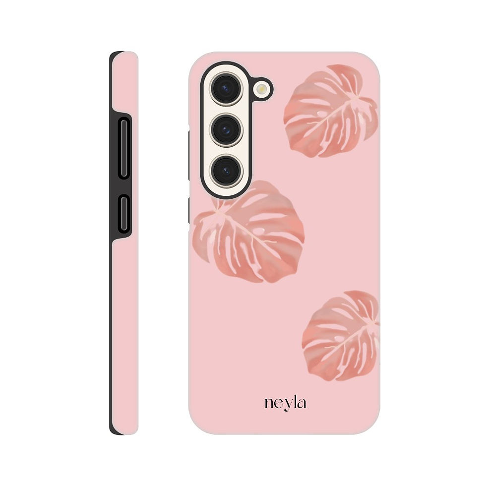 Thumbnail: Peach Monstera - Phone Case