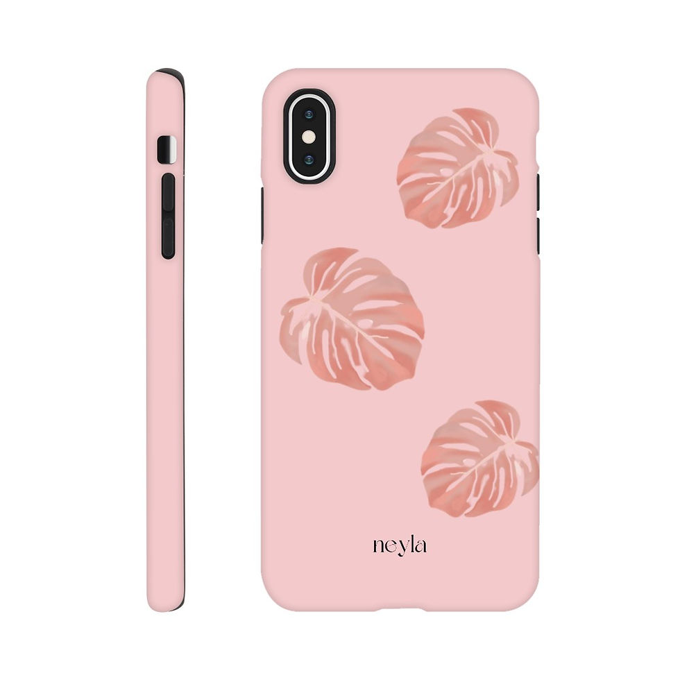 Thumbnail: Peach Monstera - Phone Case