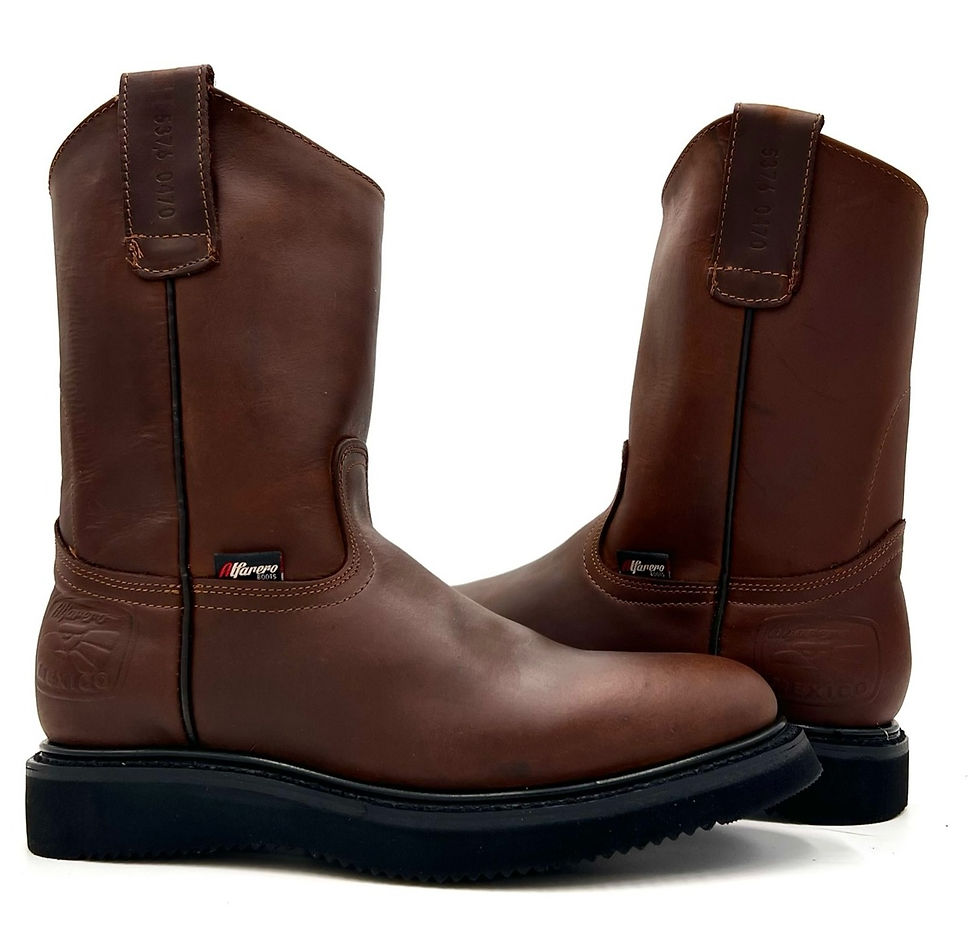 Thumbnail: AO-470 Brown Work Boot  Black Wedge Sole