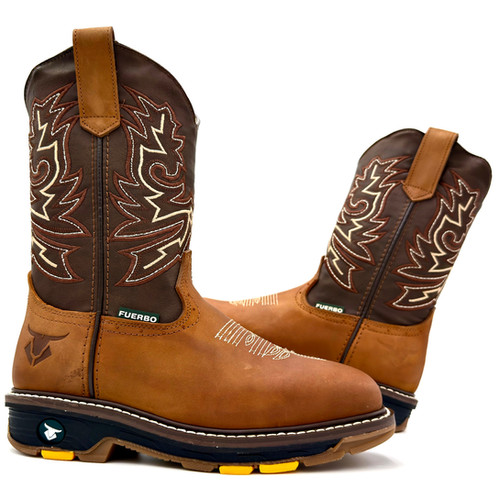Fuerbo 5061 Honey Tan Square Toe Rodeo Work Boots | Fuerbo Boots