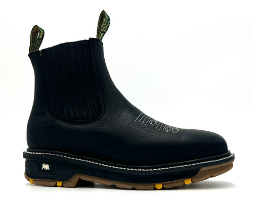 SB-3078 Black Rodeo Slip On Work Boots | Fuerbo Boots