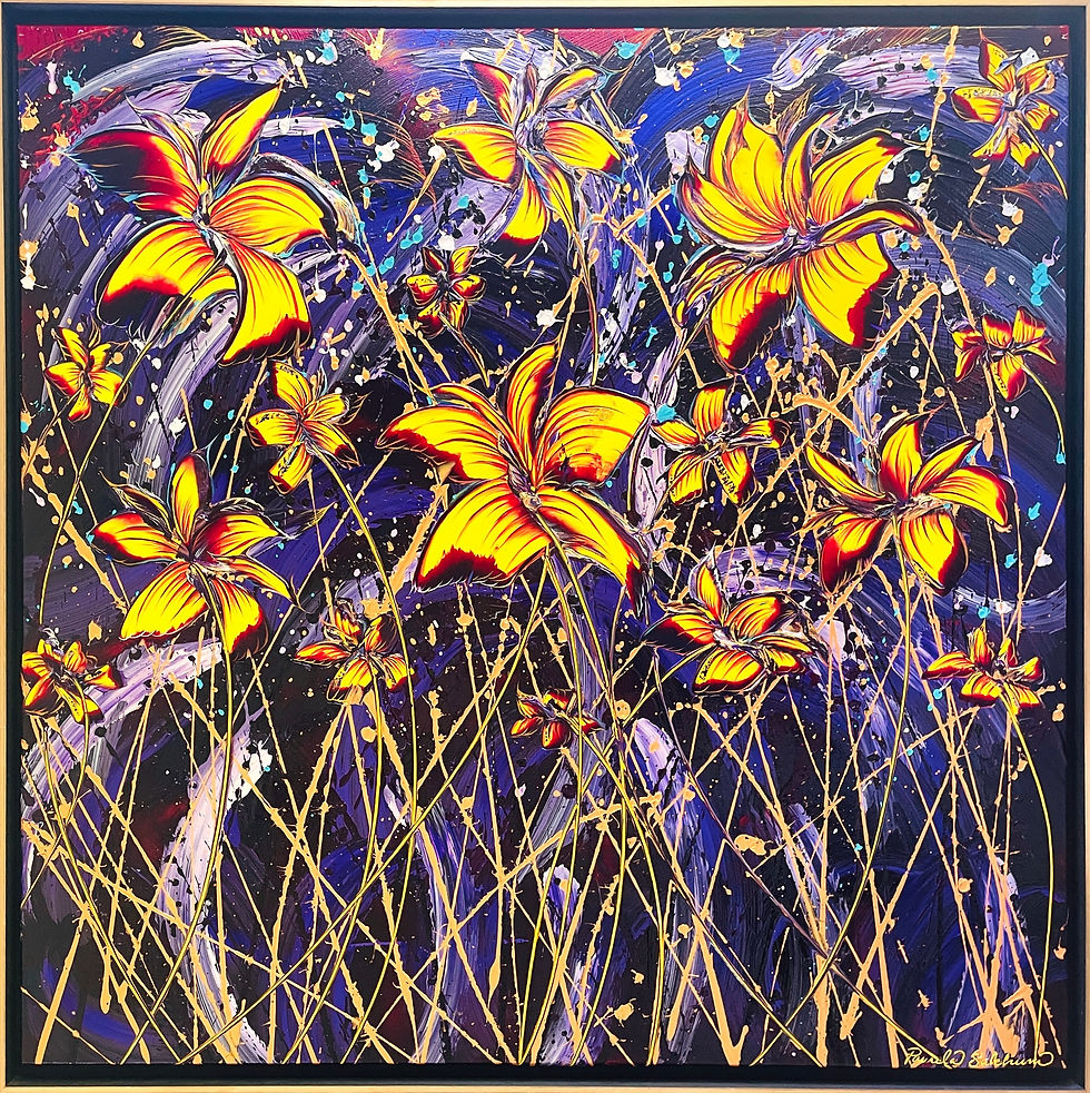 Amethyst Fields - 48" x 48"- framed