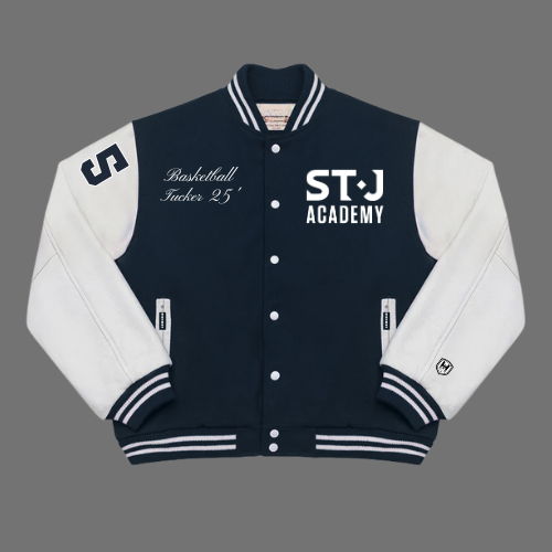 The St. James Academy Varsity Jacket | The Huddle Brand Site