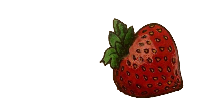 Watercolor strawberry painting