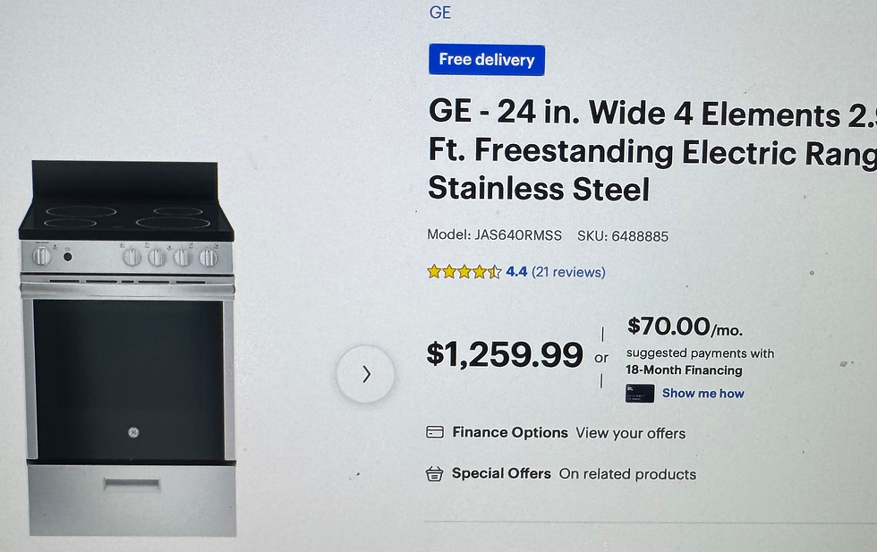 Thumbnail: GE - 24 in. Wide 4 Elements 2.9 Cu. Ft. Freestanding Electric Range - Stainless