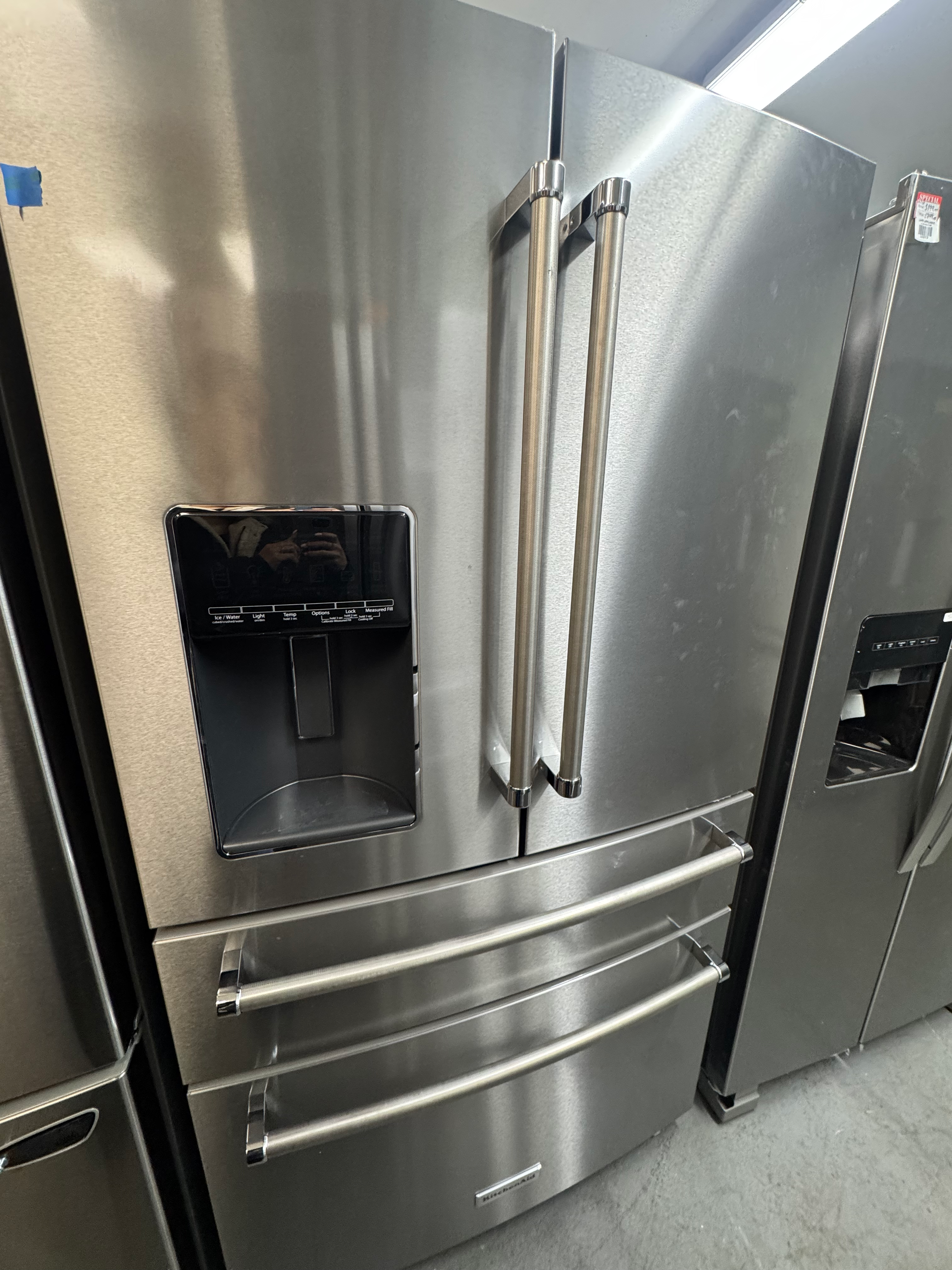 KitchenAid 26.2 Cu. Ft. Multi-Door French Door Refrigerator Platinum Interior