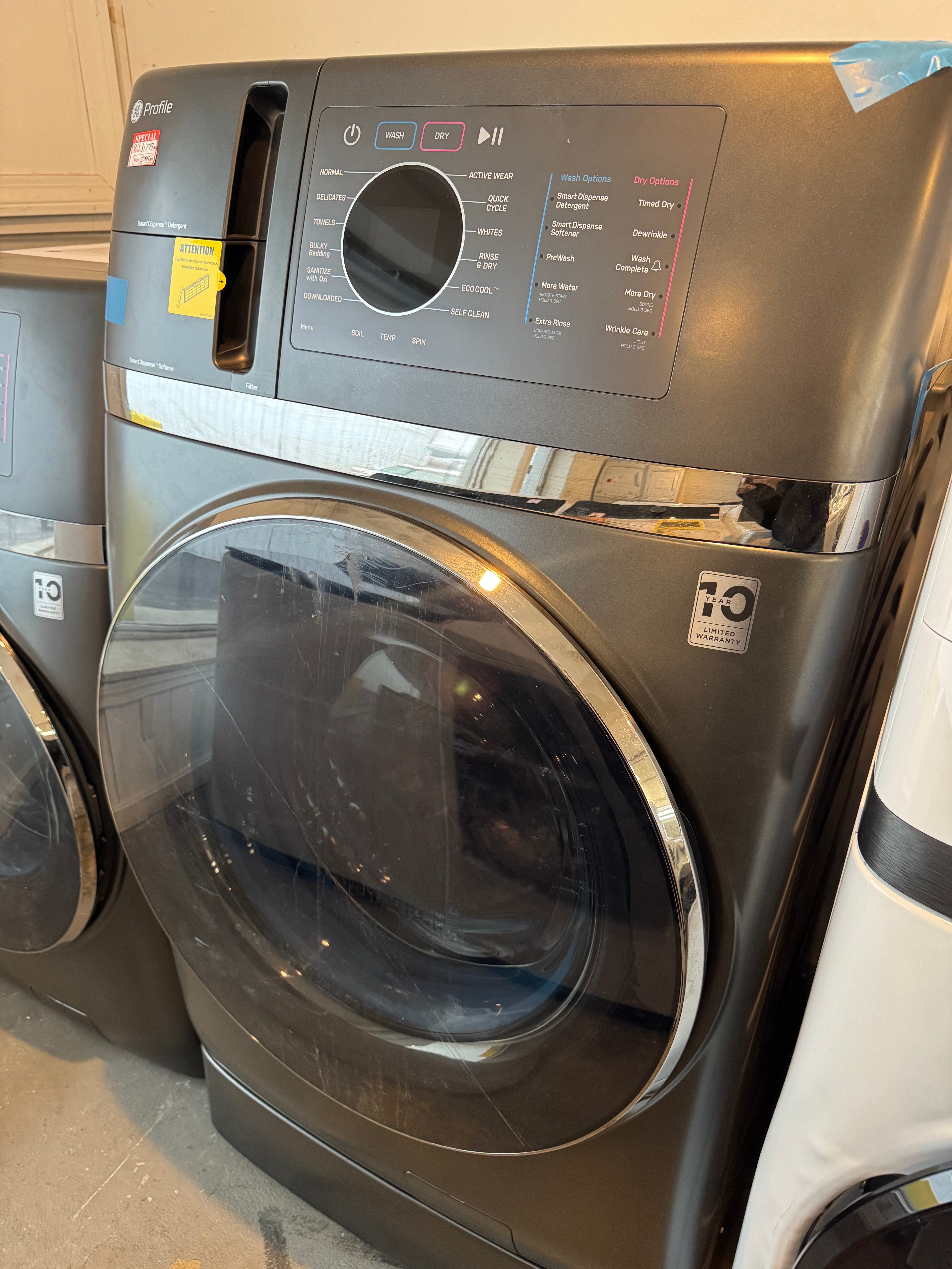 GE Profile - UltraFast 4.8 Cu. Ft. Smart Combo Electric Washer & Dryer