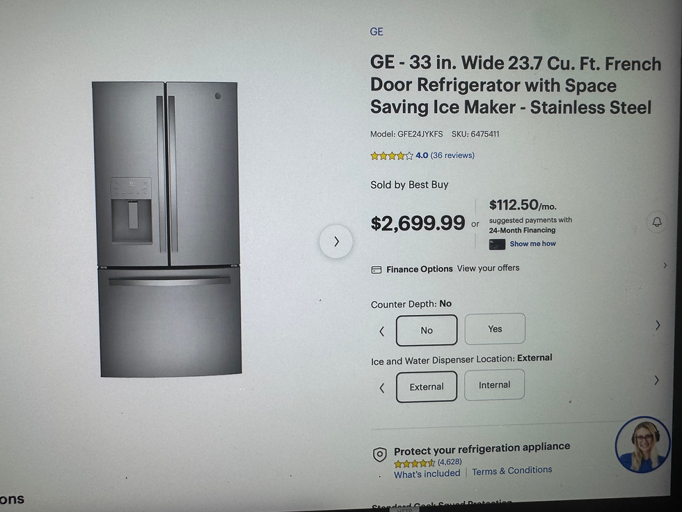 Thumbnail: GE - 33" 23.7 Cu. Ft. French Door Refrigerator Space Saving Ice Maker Stainless