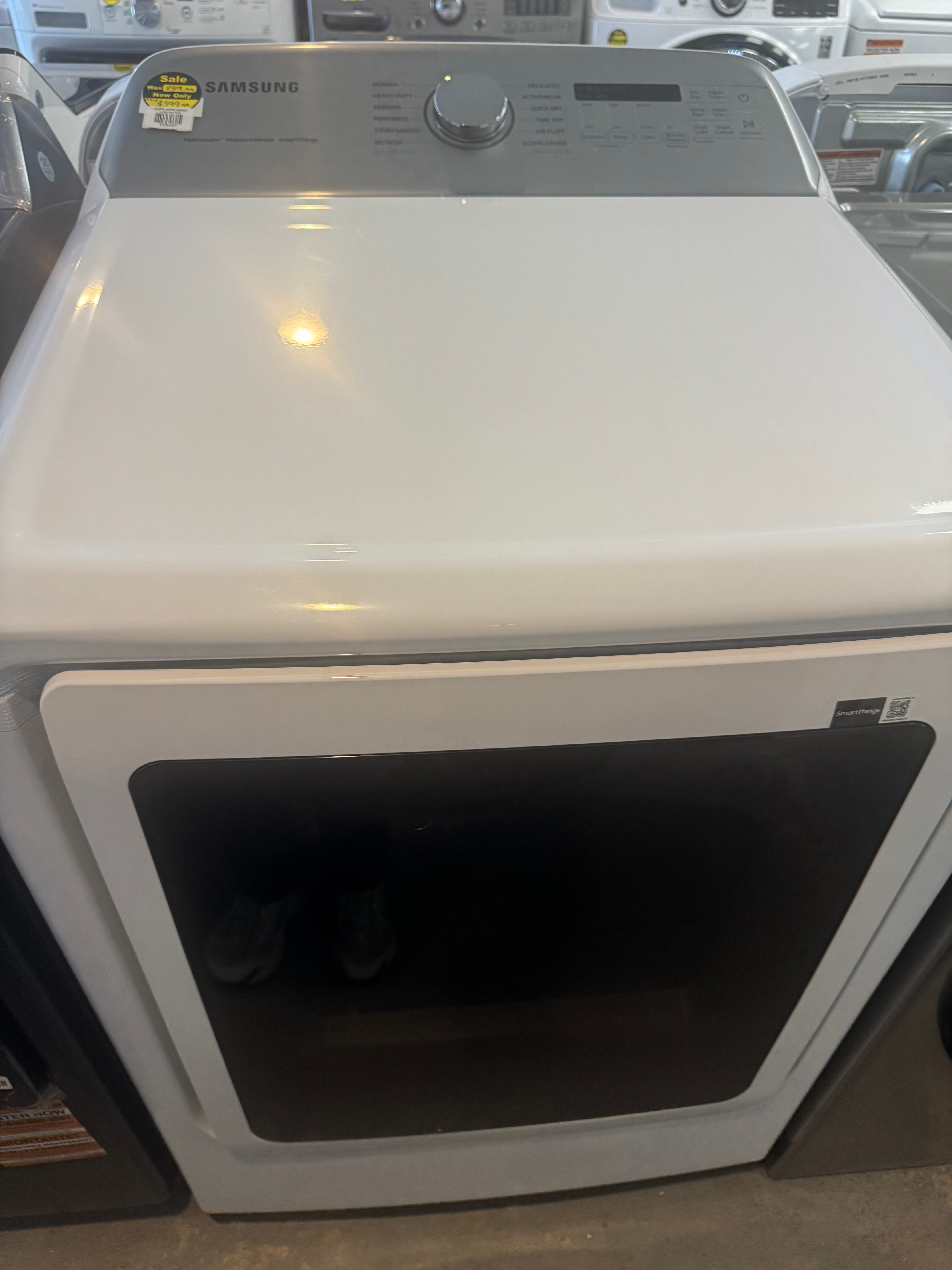 Samsung 7.4 Cu. Ft. Smart Electric Dryer with Steam Sanitize+ White