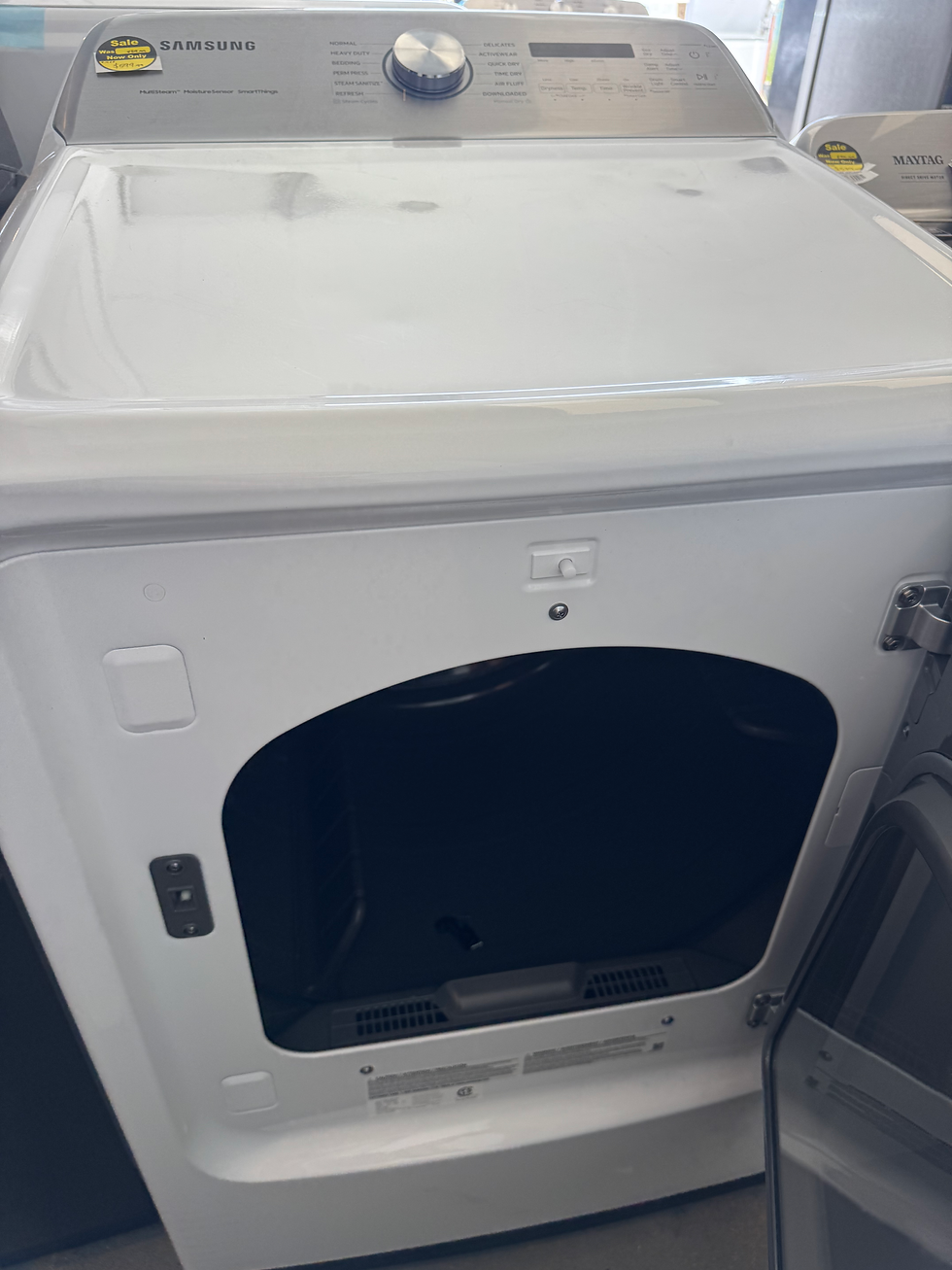 Thumbnail: Samsung - 7.4 Cu. Ft. Smart Electric Dryer with Steam Sanitize+ - White