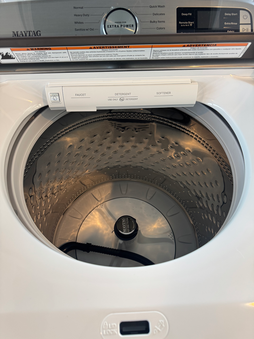 Thumbnail: Maytag 5.3 Cu. Ft. Pet Pro Top Load Impeller Washer Extra Power Sanitize Cycle