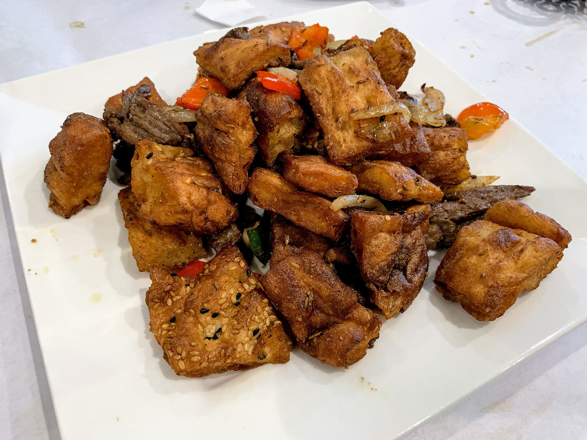 Fried Naan with Beef