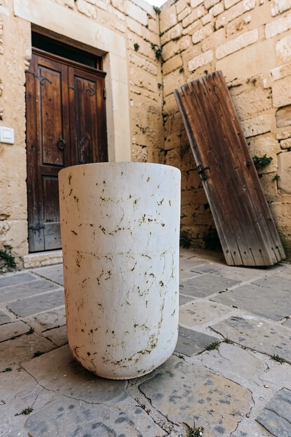 eskitme büyük çiçek saksısı