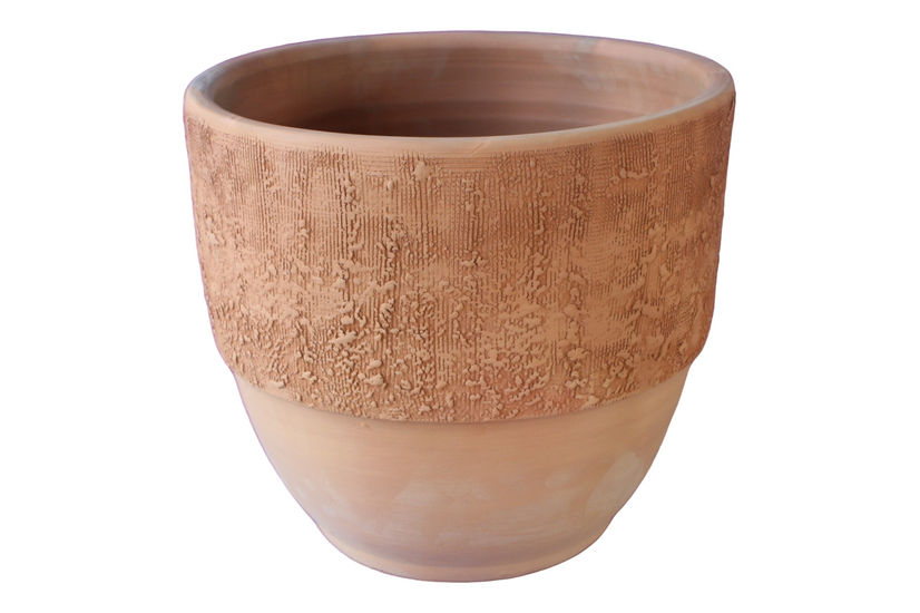 dokulu terracotta bahçe saksısı