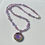 Thumbnail: Pale amethyst sun disc crystal glass bead necklace