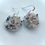 Thumbnail: crocheted silver wire with glass beads Silver Myriad Earrings