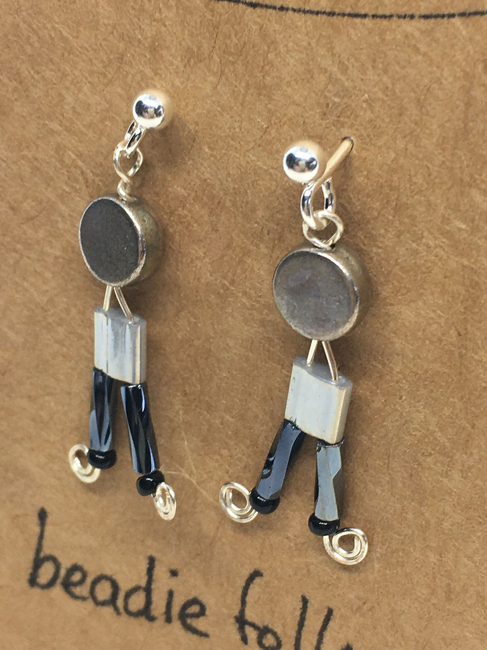 Man Grey Earrings