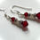 Thumbnail: Glass Crystal ruby and pearl earrings