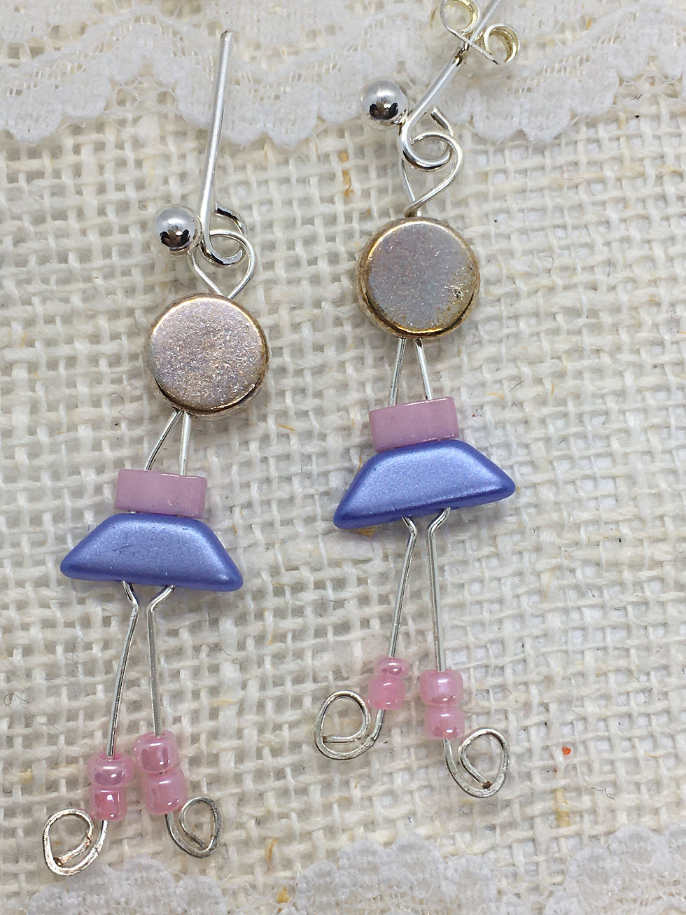 Lady Blue/Pink earrings