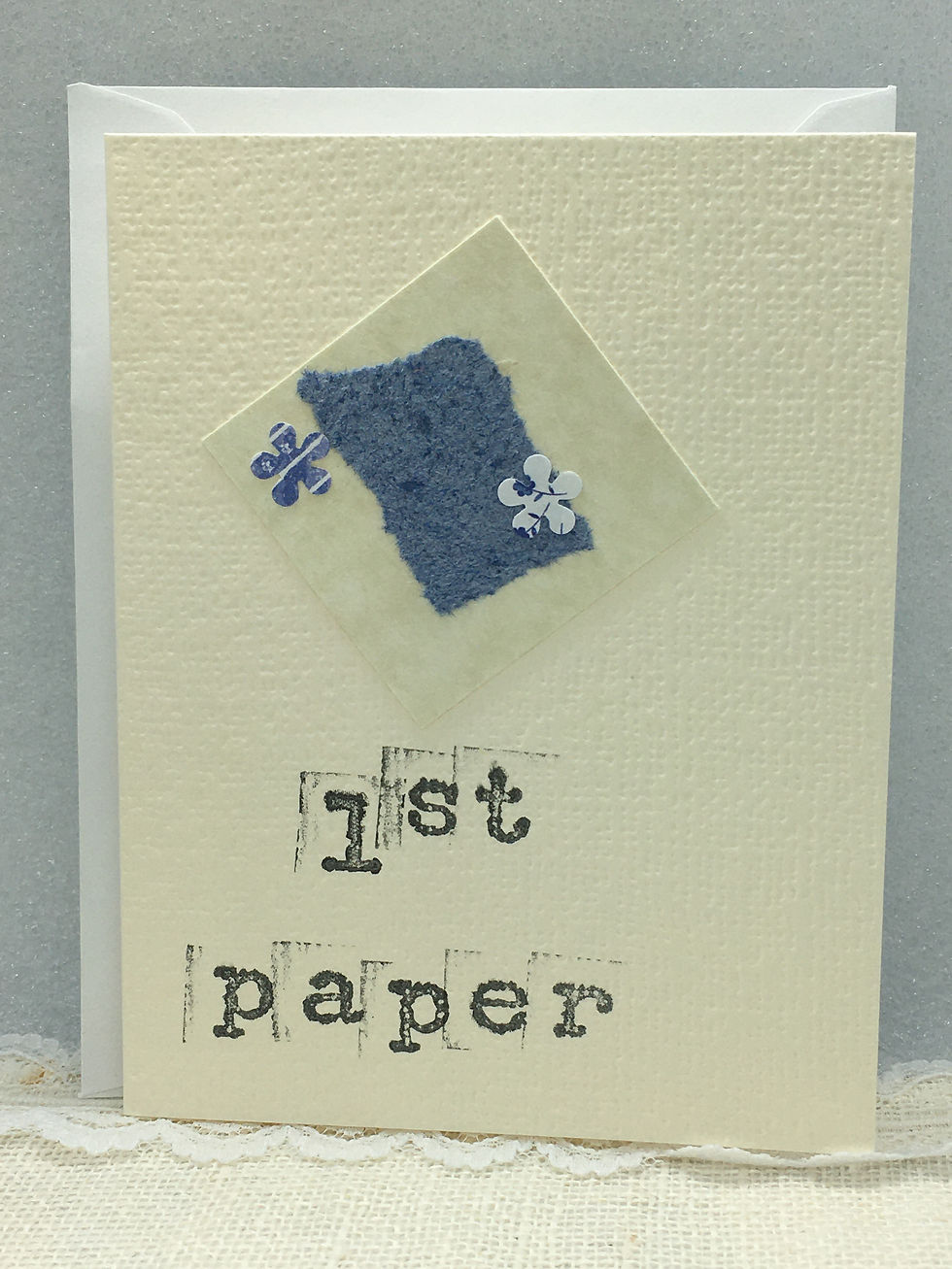 1st - Paper Anniversary Card - Blue