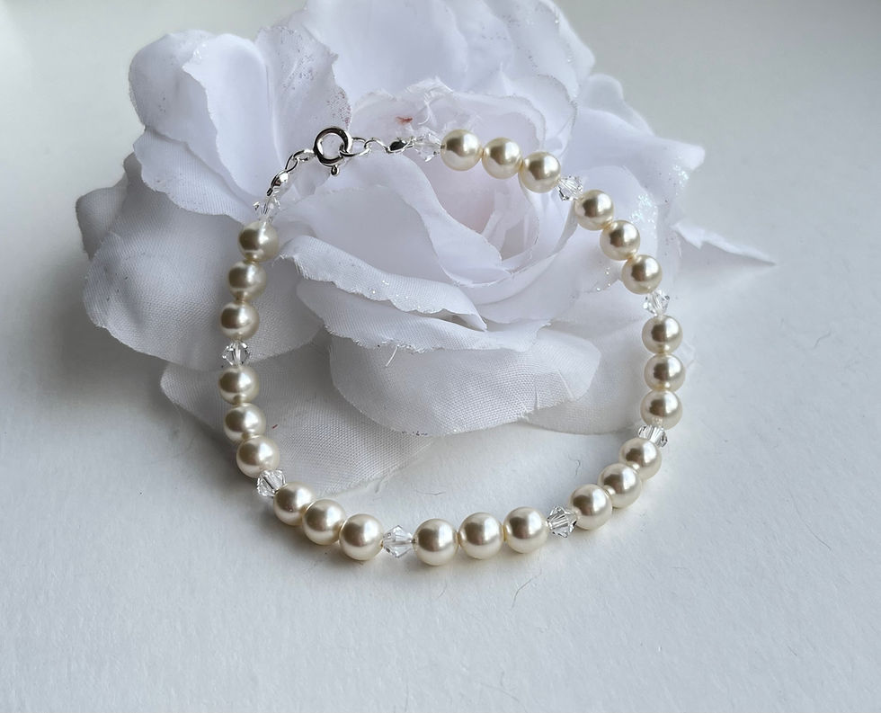 Thumbnail: glass pearl bead bridal bracelet by Angela Smith Jewellery