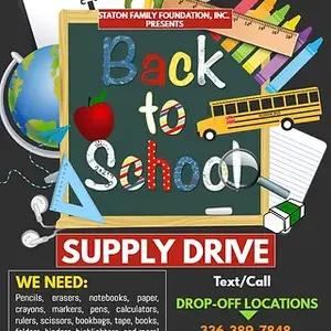 Back to School Bookbag and Supply Drive