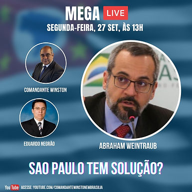 LIVE com o pré-candidato ao Governo do Estado de SP, Abraham Weintraub.