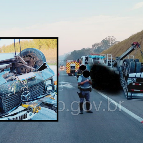Motorista morre em acidente na rodovia Dom Pedro I em Atibaia.