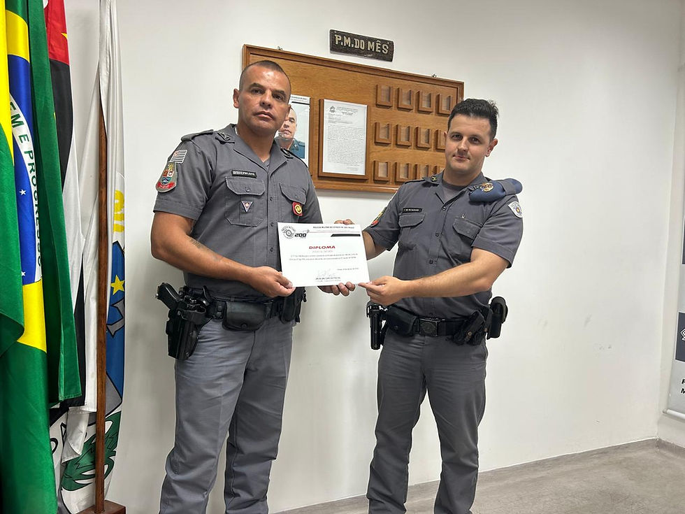 2° Sargento PM Leite e 1° Tenente Aruan Baccaro – PM ATIBAIA