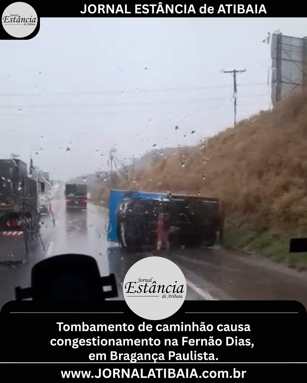 acidente na rodovia Fernão Dias (BR-381), no km 23, em Bragança Paulista