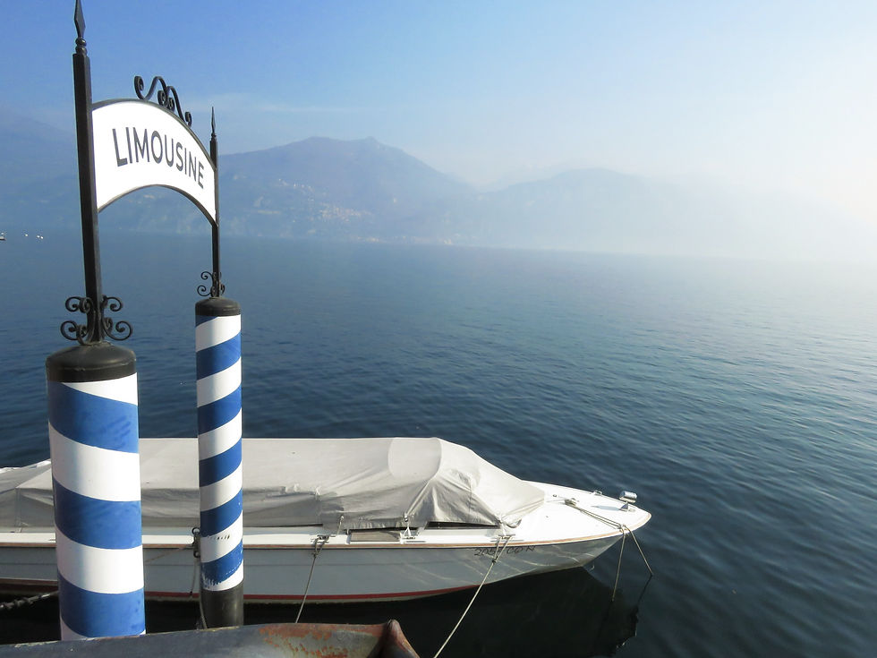 Water taxi and Limousine on Lake Como