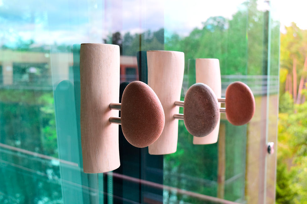 Miniatura: Single coast stone wall hooks. Natural Sea Stone wall coat hangers. Bath towel robe hanger Wall coat rack.