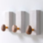 Wall hooks 3 PCS with smooth sea stones, white bath hooks and hangers, light color bathroom hooks and holders, sea stone wall