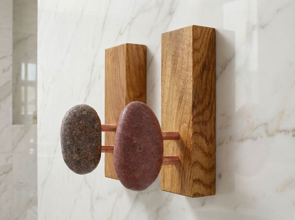 Pikkukuva: Moderne og Minimalistisk – Gancho para Toalla de Piedra Natural – Diseño Moderno y Elegante – Πέτρινος Γάντζος Πετσέτας Φυσικ