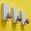 Miniatyrbilde: white stone hook set, light-colored wall hooks for bath, decorative sea stone hooks, smooth sea stones bathroom hangers